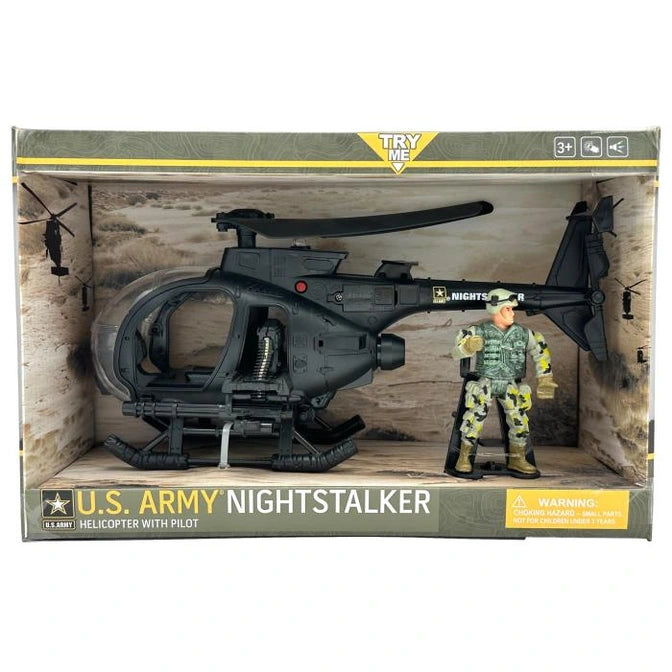 U.S. ARMY NIGHTSTALKER HELICOPTER WITH PILOT